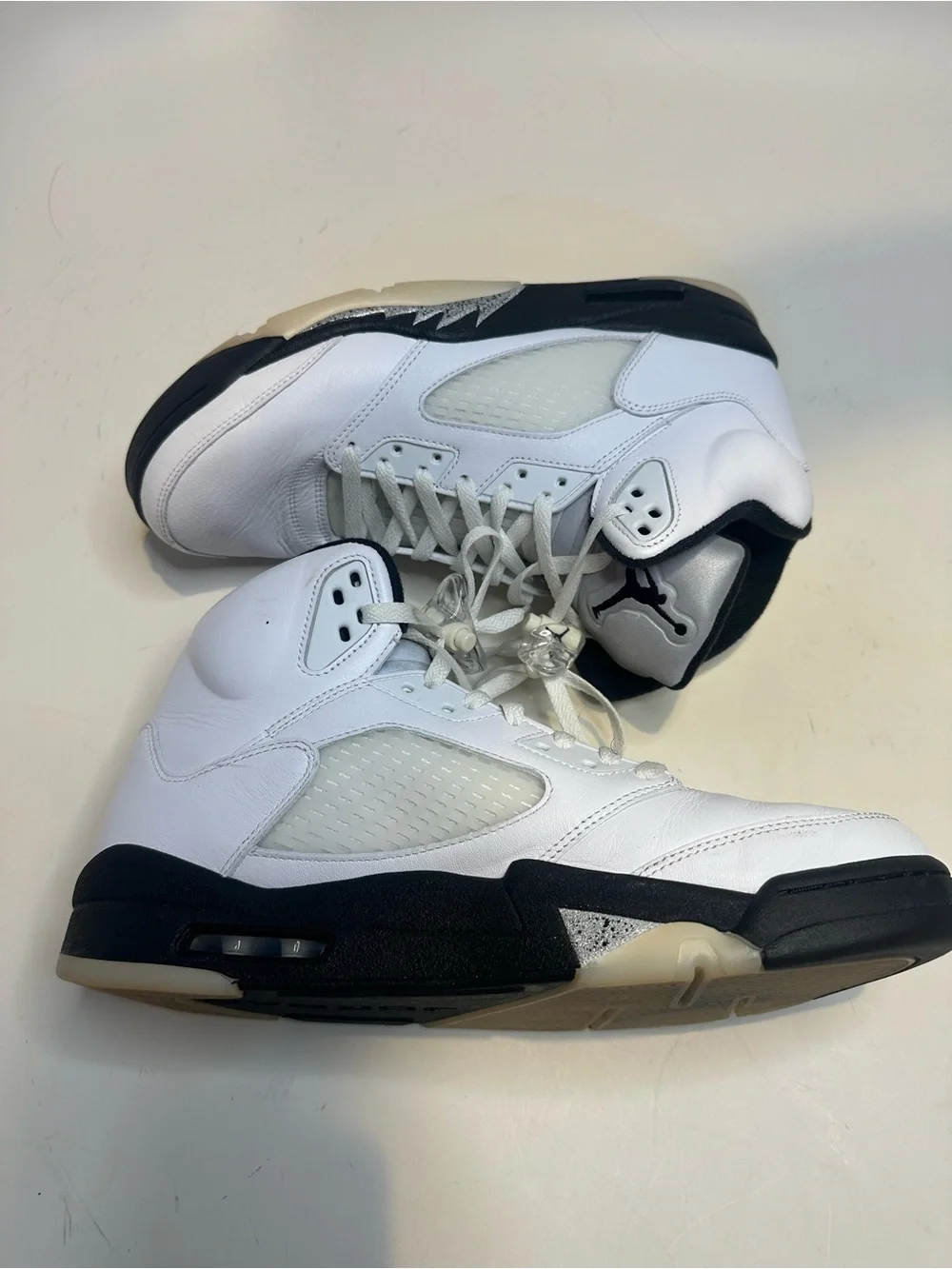 Jordan Men's White and Black High-Top Sneakers